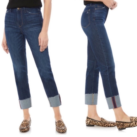 SAM EDELMAN The Mary Jane High Rise Straight Crop Stretch Jeans Size 30 - Picture 1 of 12